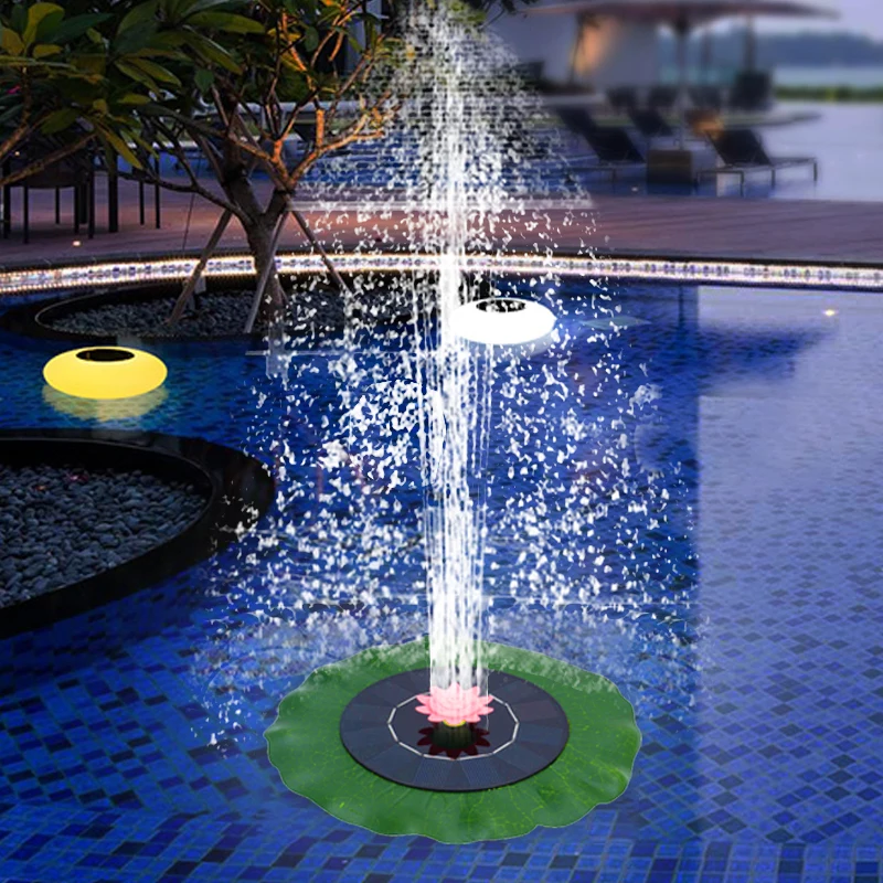 solar water floating fountain