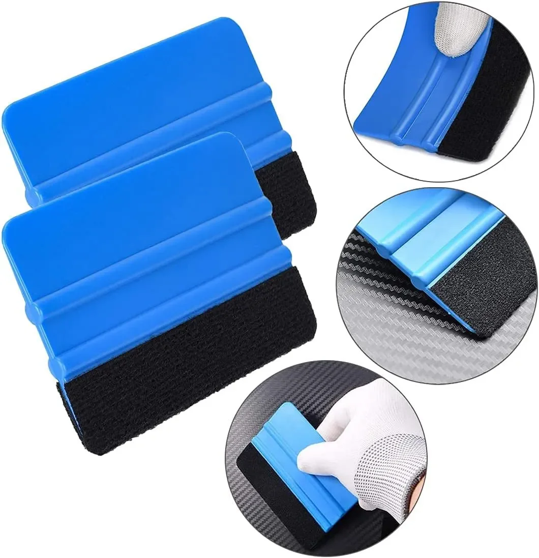 automotive film tools 20 Piece Set of Automotive Film Application Tools Plastic Scraper Felt Scraper Carving Knife and Blade Gloves