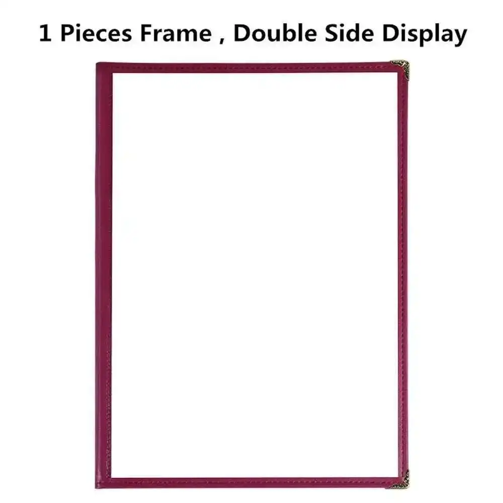 A4 Menu Holder Covers 8.5 X 11 Restaurant Menu Covers Book Kitchen, Drink, Wine Sleeves Frames Supplies