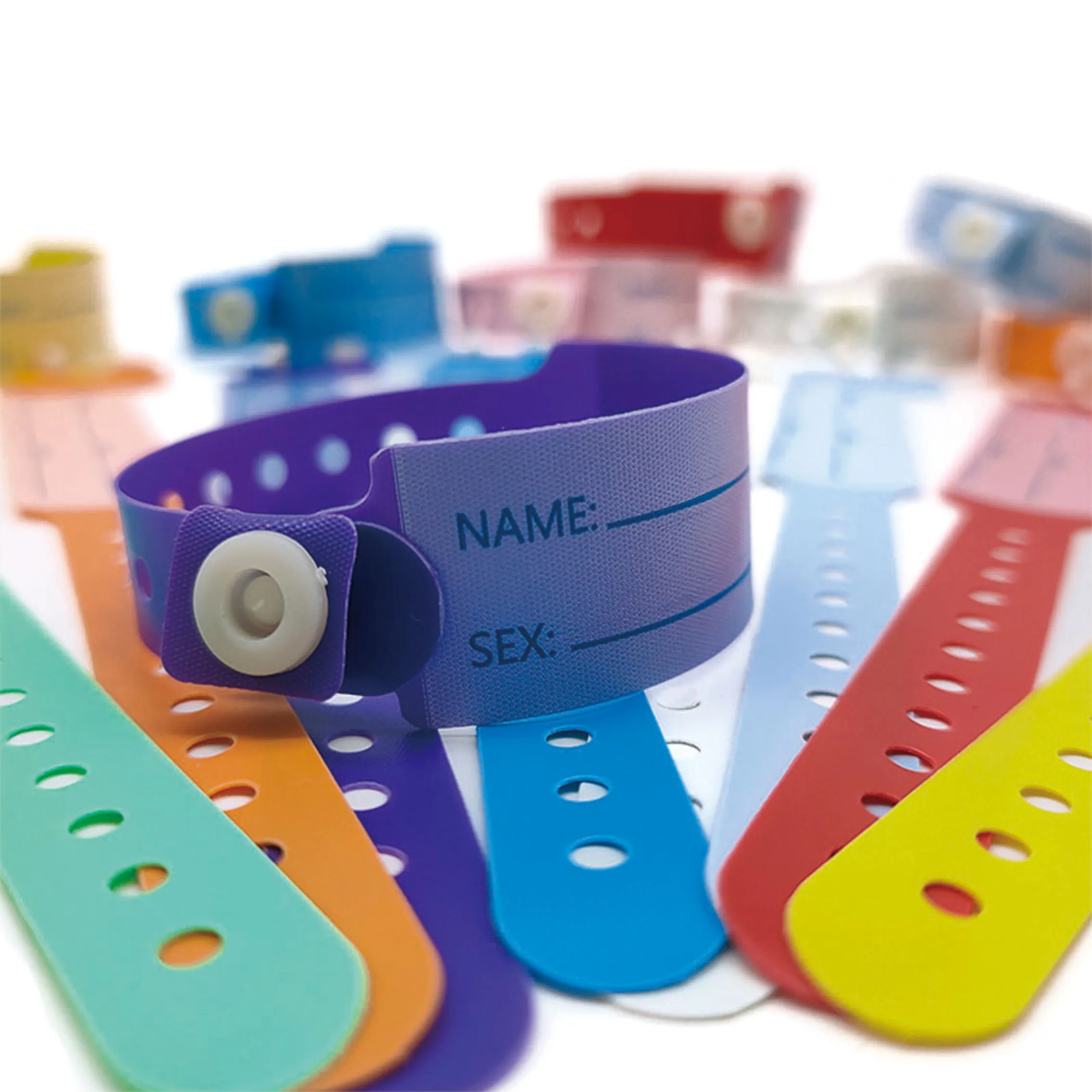 Waterproof Soft PVC Medical Wristbands waterproof paper wristbands 100pcs Writable Patient Identification Bracelets Vinyl Band for Healthcare