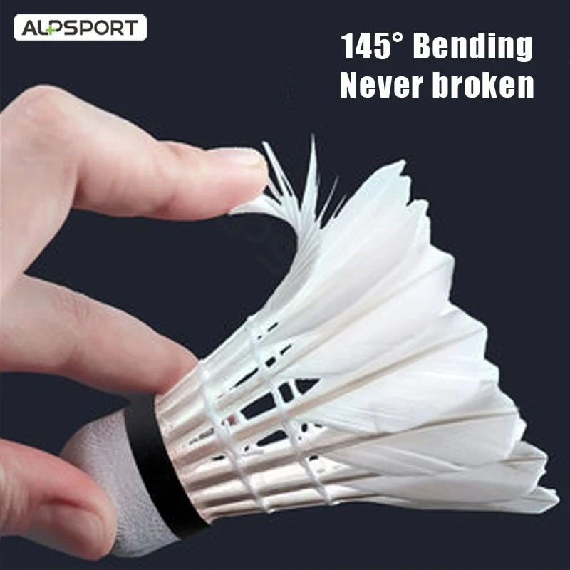 Alpsport 303 badminton shuttlecock badminton ball feather shuttlecock 3/6/9 tubes White Goose Feather Badminton Training ball Smooth Speed Outdoor Sports Equipment Shuttlecock