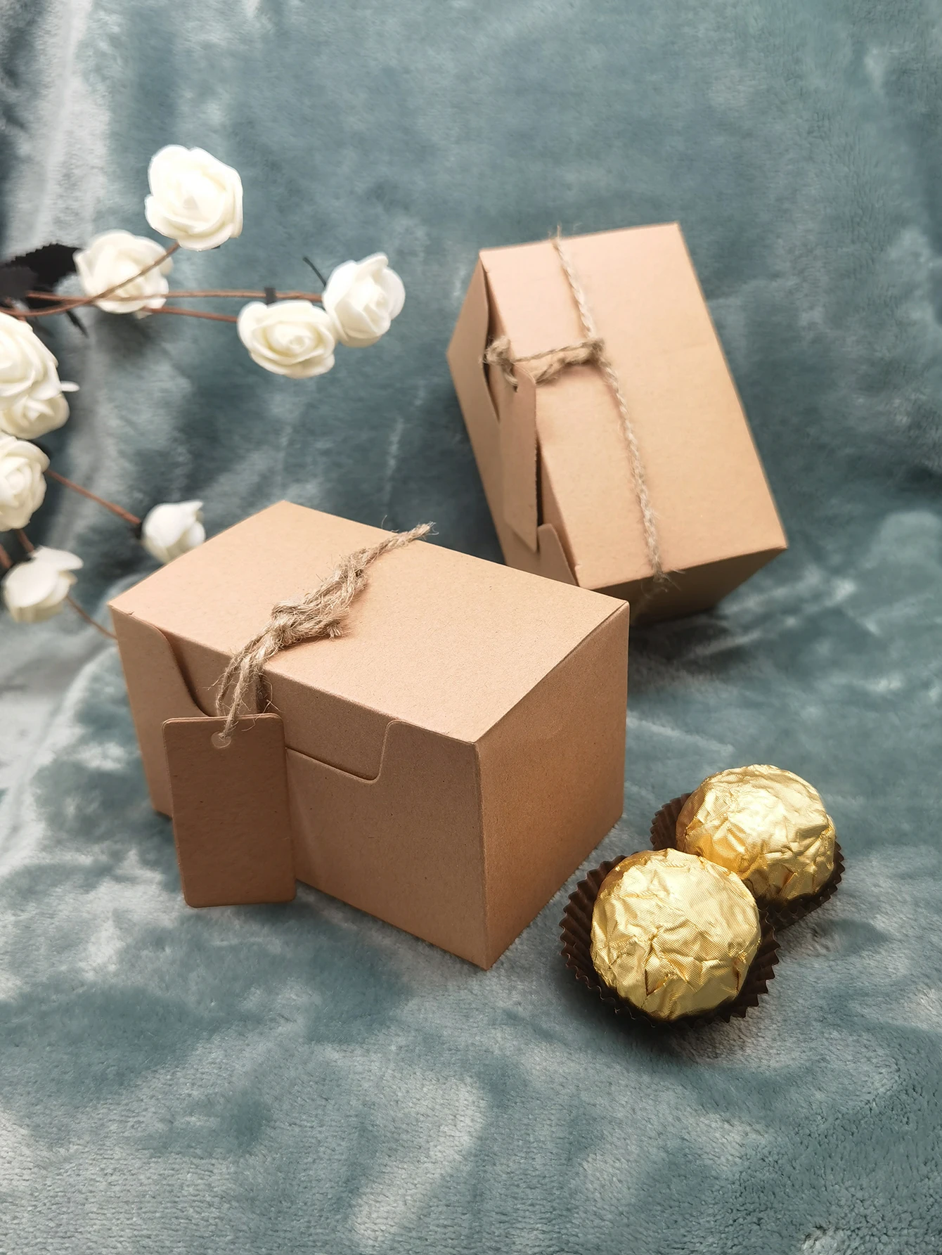 10pcs Kraft Paper Rectangular Gift Boxes for Party Favors, Candy, Chocolates, Cookies, ... - SKU KPRB1031 - UGI Packaging