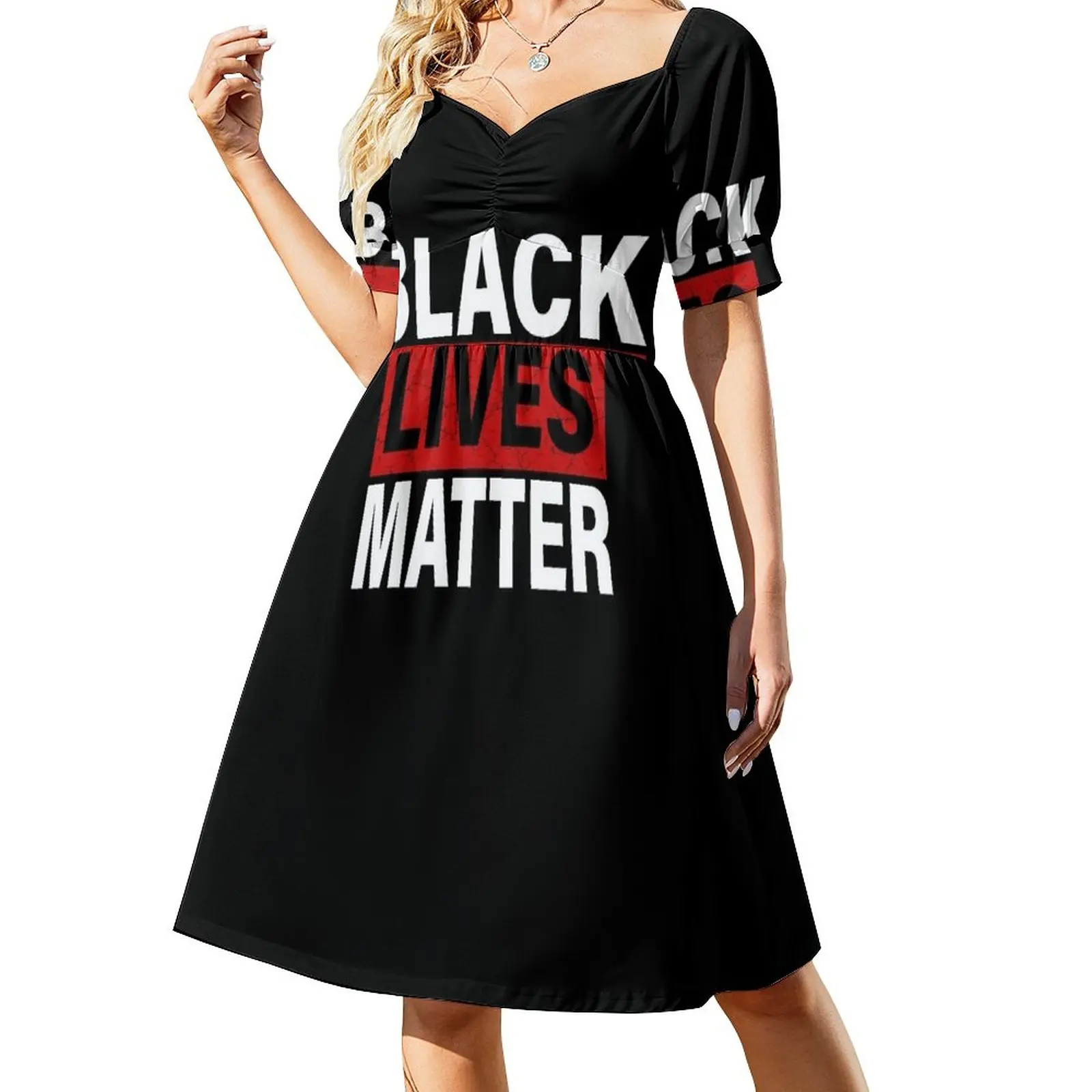 

Black Lives Matter T-Shirt With Names Of Victims - BLM Dress prom clothes Women's long dress Dress vintage