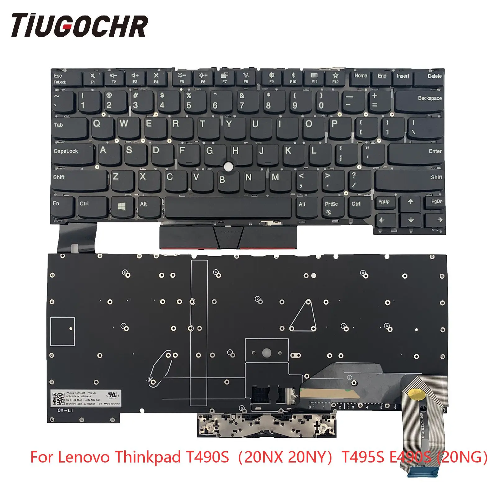 

US New For Lenovo Thinkpad T490S（20NX 20NY）T495S E490S (20NG）Keyboard no backlit No Pointer