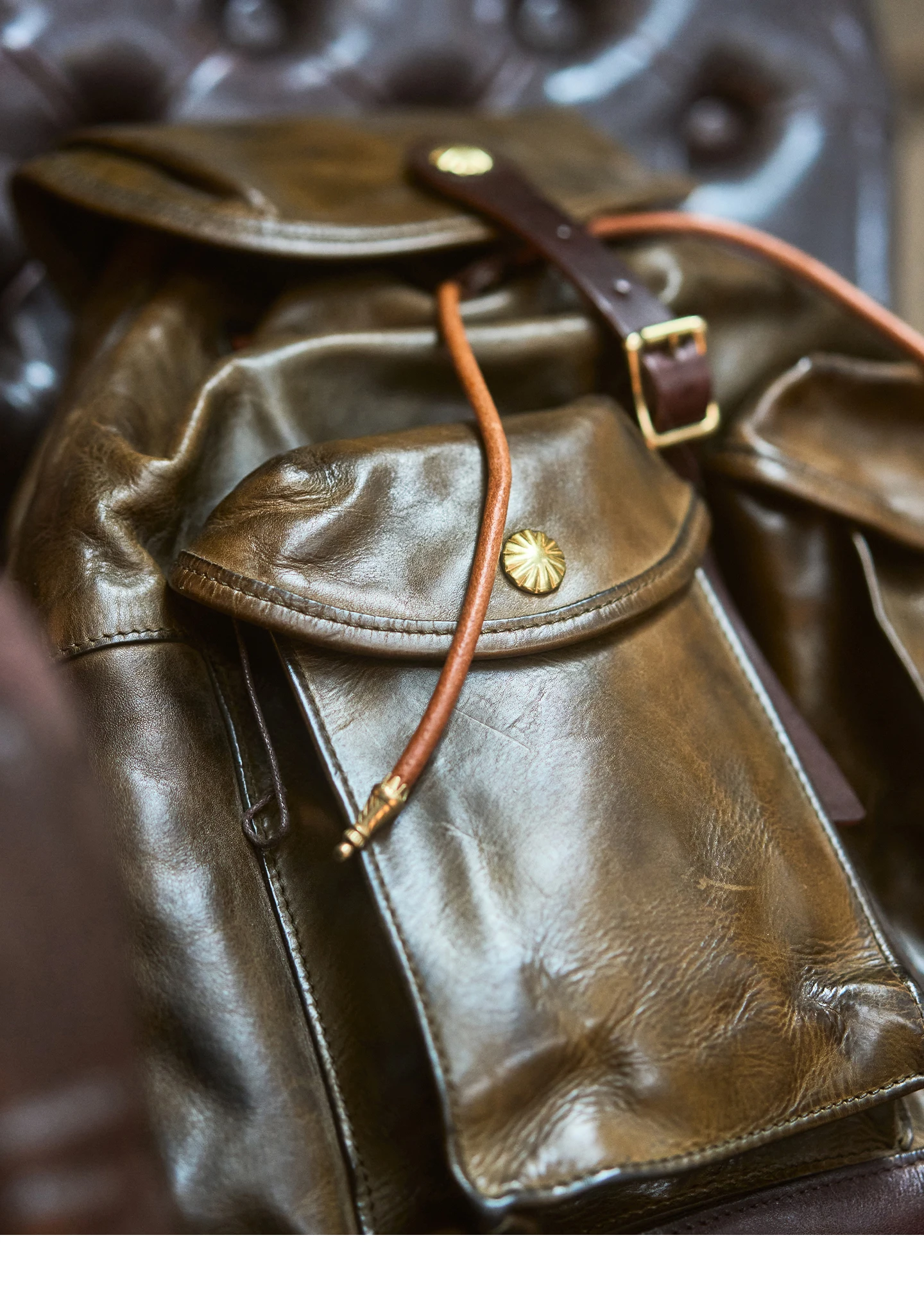 Organisatoren Designer handgemachte Vintage pflanzlich gegerbte Rindsleder Männer große Kapazität Rucksack Reise Luxus echtes Leder Schultasche – Detail 18