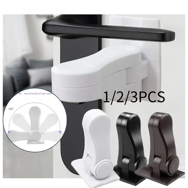 Home Universal ABS Protection Device for Children Safety ABS Anti-open Handle Locks Door Lever Lock Baby Kids Safety Doors Lock