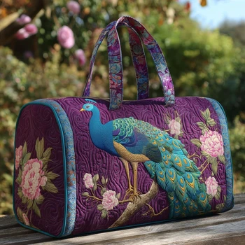 Borsa da Viaggio Trapuntata 3D con Stampa Animalier Orso Fenicottero Pavone Lama Leone Arte Boho per Uomo Donna Borse per Weekend e Spiaggia