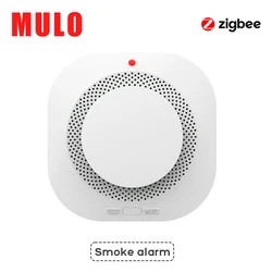 Smart Smoke Detector Alarm with WiFi and ZigBee Connectivity, App Alerts for Enhanced Home Security (Zigbee Smoke Sensor)