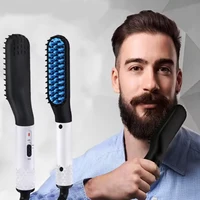 Man Hair Comb Brush Beard Straightener Multifunctional Hair Straightening Comb Hair Curler Fast Heating Styling Tools 1