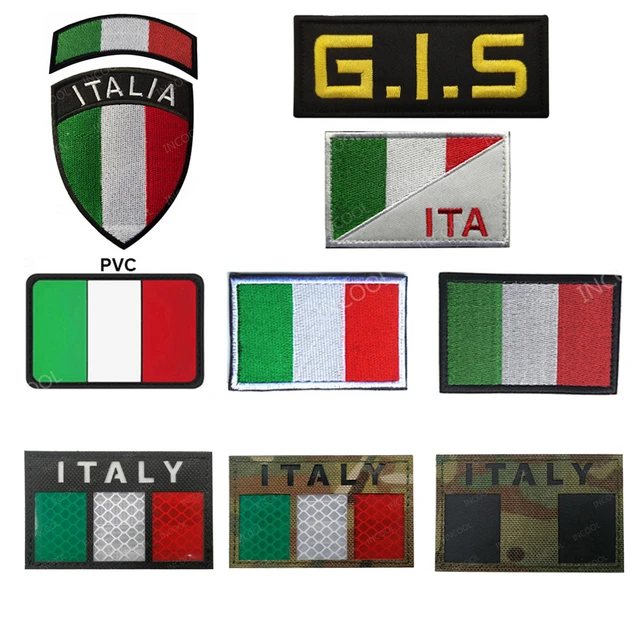 Italy Flag Embroidered Patches Tactical Military Patch IR Reflective  Infrared Italian ITA Flags Chevron Rubber Embroidery Badges - AliExpress