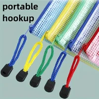 10pcs, A3 Mesh Zipper File Bag,5 colors, waterproof plastic file Bag for organizing school and office supplies, cosmetics, trave 3