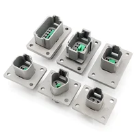 Deutsch DT Series IP68 Waterproof Connector with Fixed Flange Plug DT04-2P/12P for Auto/Truck/Bus Wiring 22-16AWG 4