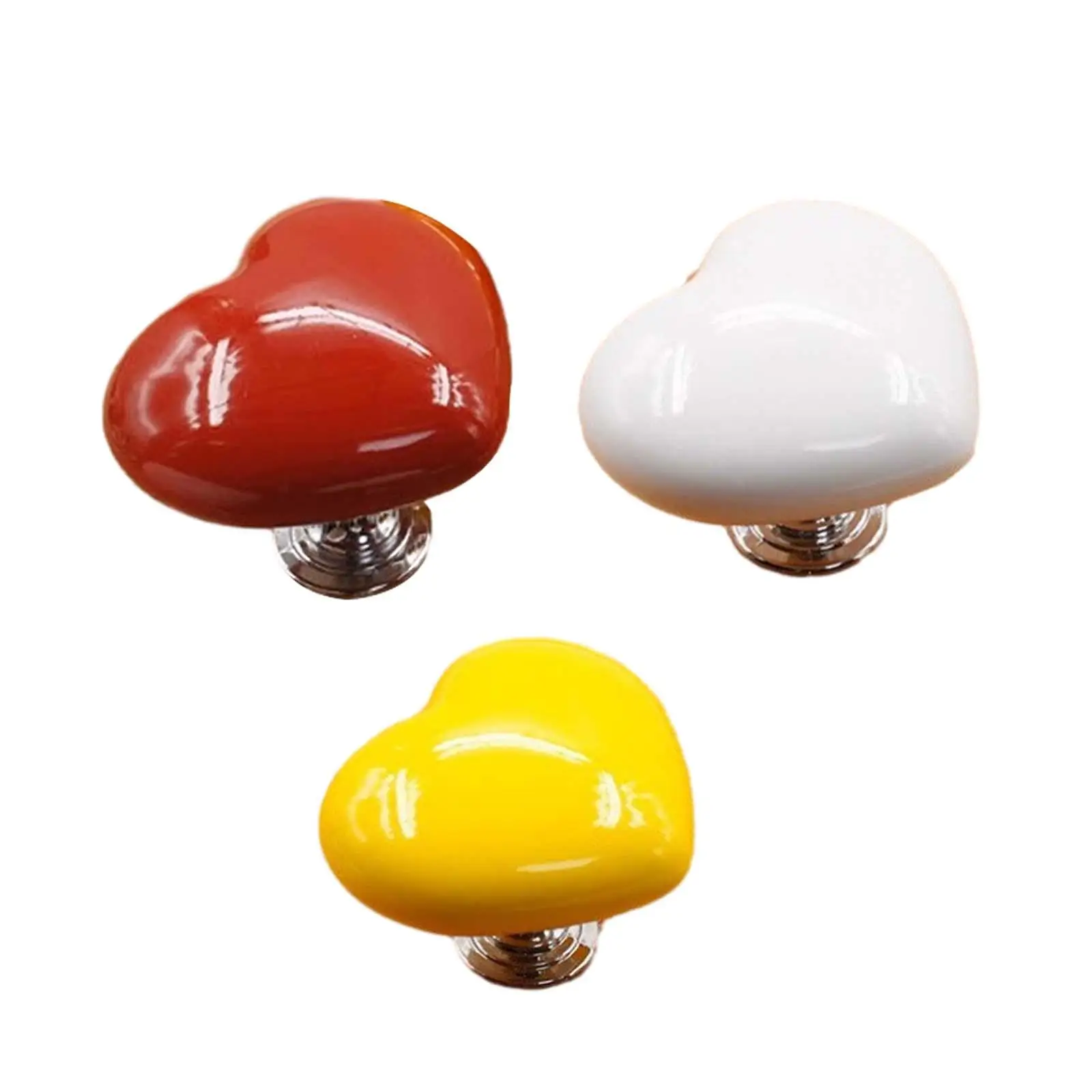 3x Heart Shaped Toilet Press Button Functional Unique Creative Toilet Flush Button for Hotel Room Home Lavatory Bathroom