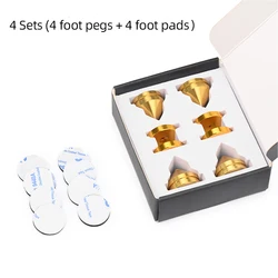 ERUMPENT Premium HiFi Speaker Stand Feet - High Quality Shock - Absorbing Aluminium Alloy Pads (Gold)