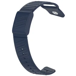 Breathable Silicone Sports Strap - Adjustable Replacement Wristband (Dark Blue)