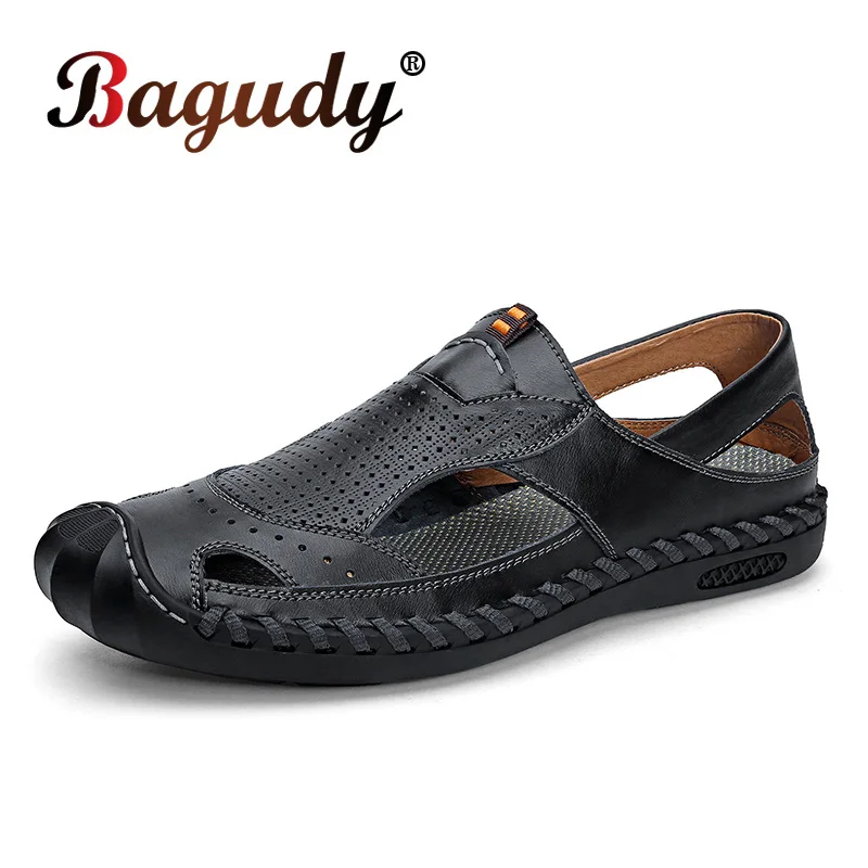 

New arrival Summer Men's Sandals Fashion Roman Sandals Handmade Outdoor Flat Beach Sandals Breathable Mesh Men's Casual Shoes