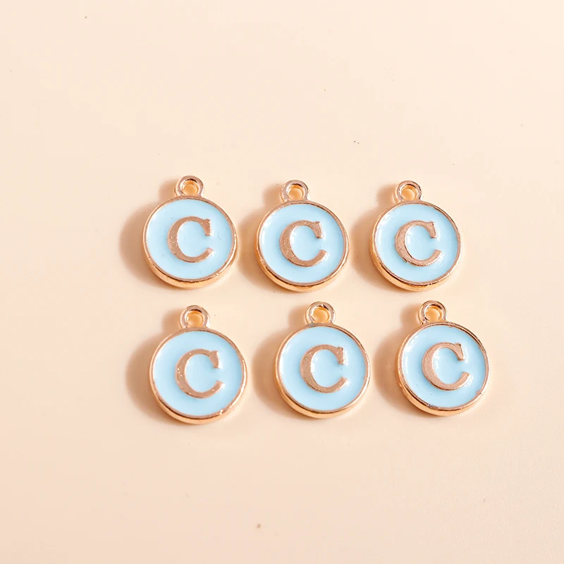 10 Stück, 4 Farben, niedliches Mini-Alphabet, 26 Buchstaben, Charms-Anhänger für DIY-Namen, Schmuck, Halskette, Armband, Ohrringe, Geburtstagsgeschenke – Detail 10