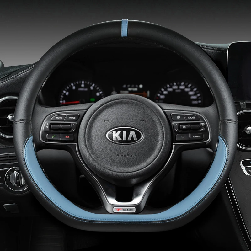 MEWANT Funda De Volante Athsuede Negra Y Roja Para Kia Stinger (GT