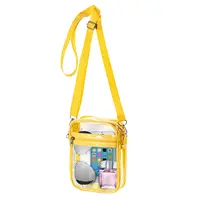 Women Clear Shoulder Bag Stadium Approved PVC Concert Transparent Purse Simple Crossbody Bag With Front Pocket Casual Handbag - Image 2