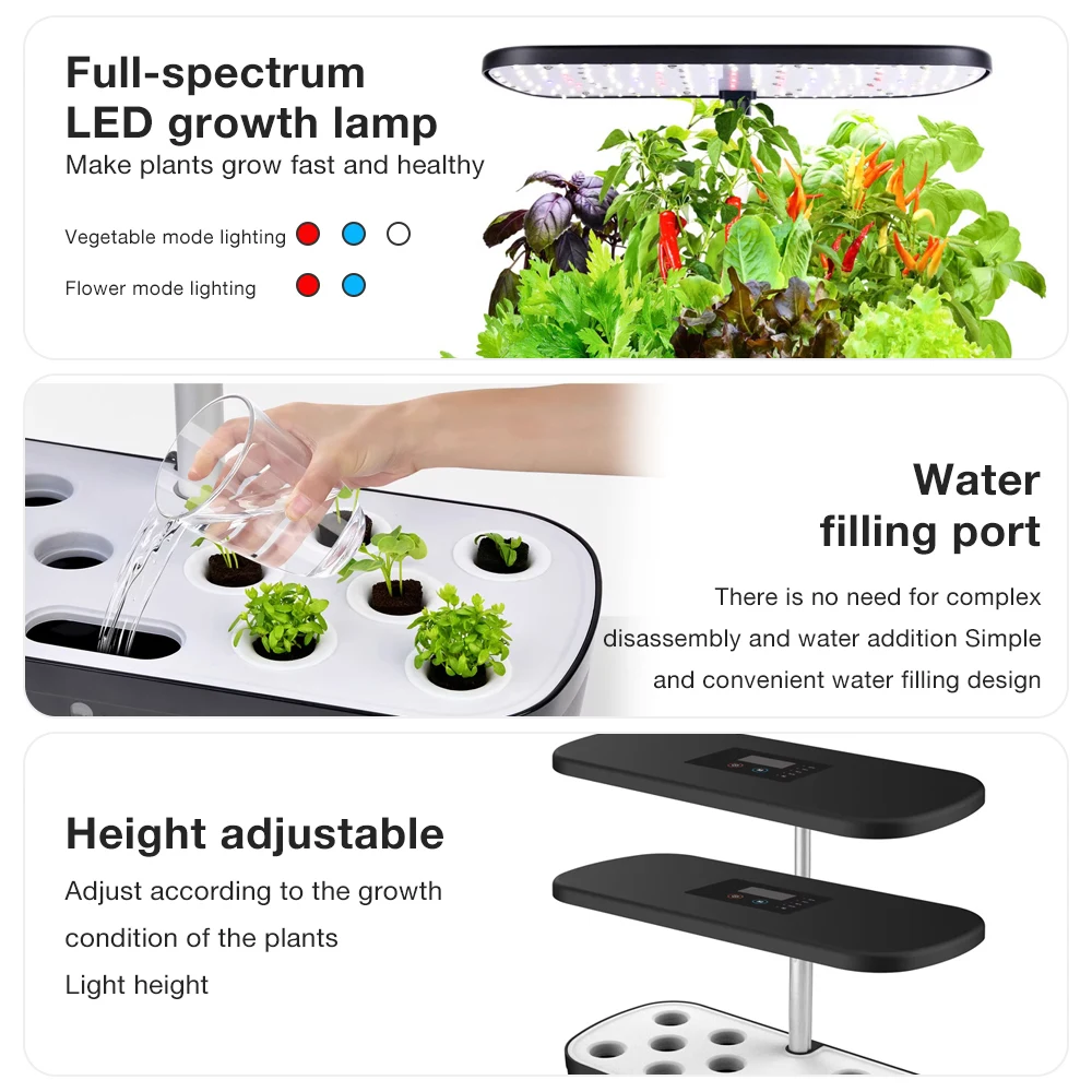 System Plant LED Smart Planting Self Watering Gardening