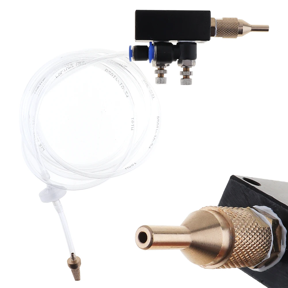 Precision Mist Coolant Lubrication Spray System  1.5m Flexible Pipe  Check Valve for Metal Cutting Engraving Cooling Machine