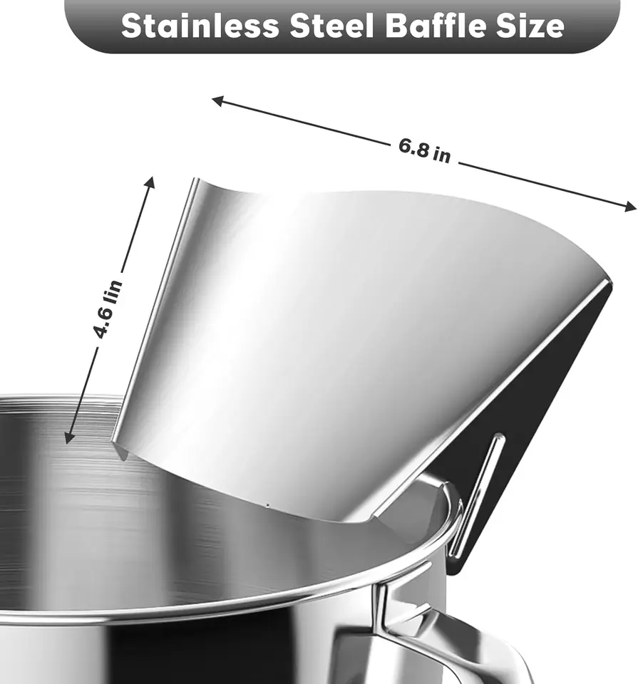 New Metro Design PC-10 Pouring Chute Compatible with KitchenAid Stand Mixer  with Stainless Steel Bowl, Silver