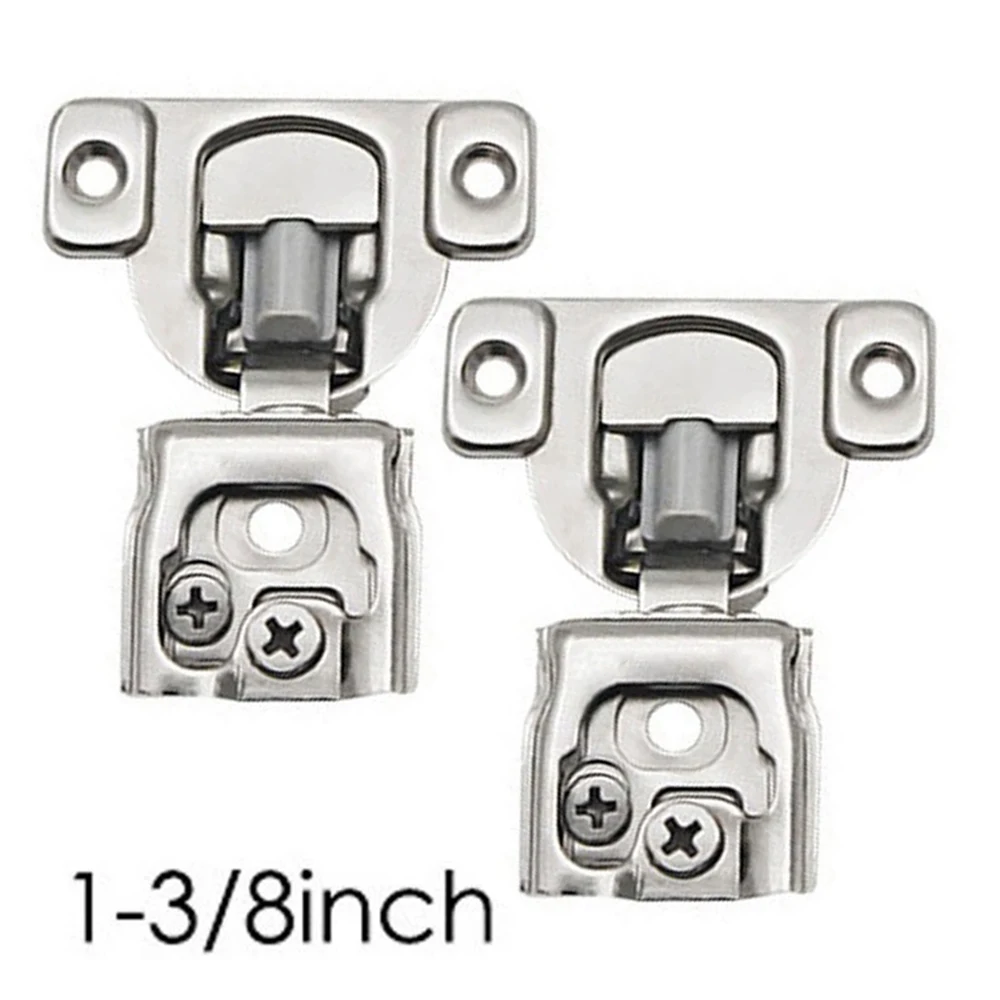 Soft Closing Overlay Cabinet Hinges with Door Damper for Kitchen Cabinets (2-Pack)
