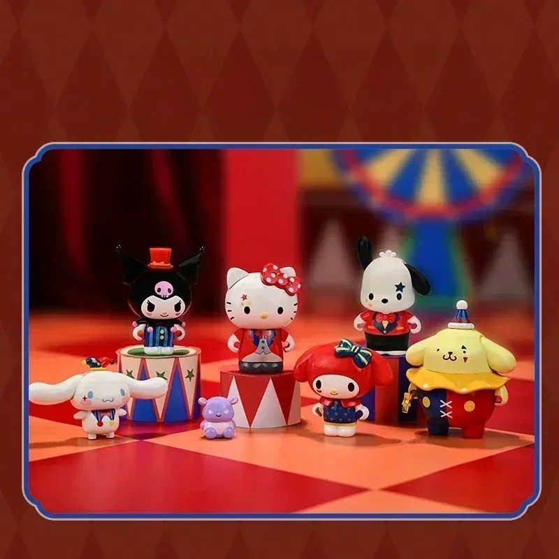 New Keeppley Sanrio Building Blocks Magic Circus Kawaii Kuromi Hello Kitty Pochacco Assembled Model Toy Christmas Gift