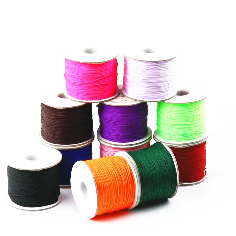 50Yard/Roll 0.8mm Nylon Cord Thread Chinese Knot Macrame Cord Bracelet Braided String DIY Craft jewelry Bracelets Making Finding