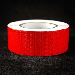 Reflective Safety Warning Tape for Vehicles - High - Visibility Protective Strip (Red)