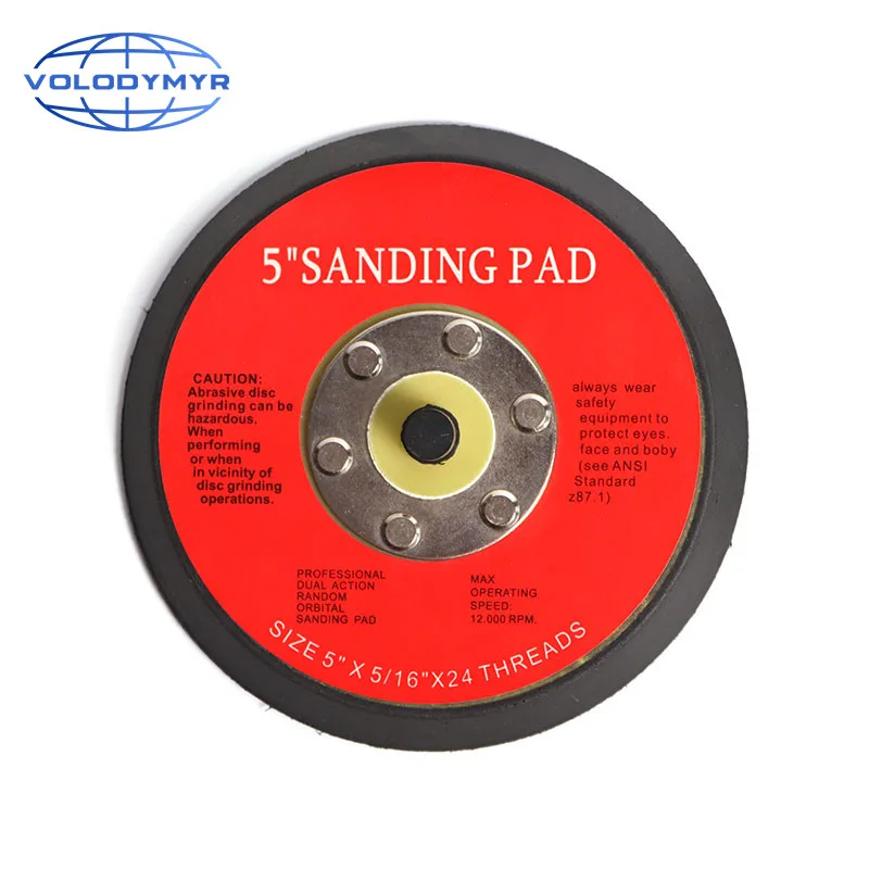 5 Inch Sanding Pad Backing Plate for Air Sander Pneumatic Rotary Polisher er Adhesive Back Plate Polishing ing Pad
