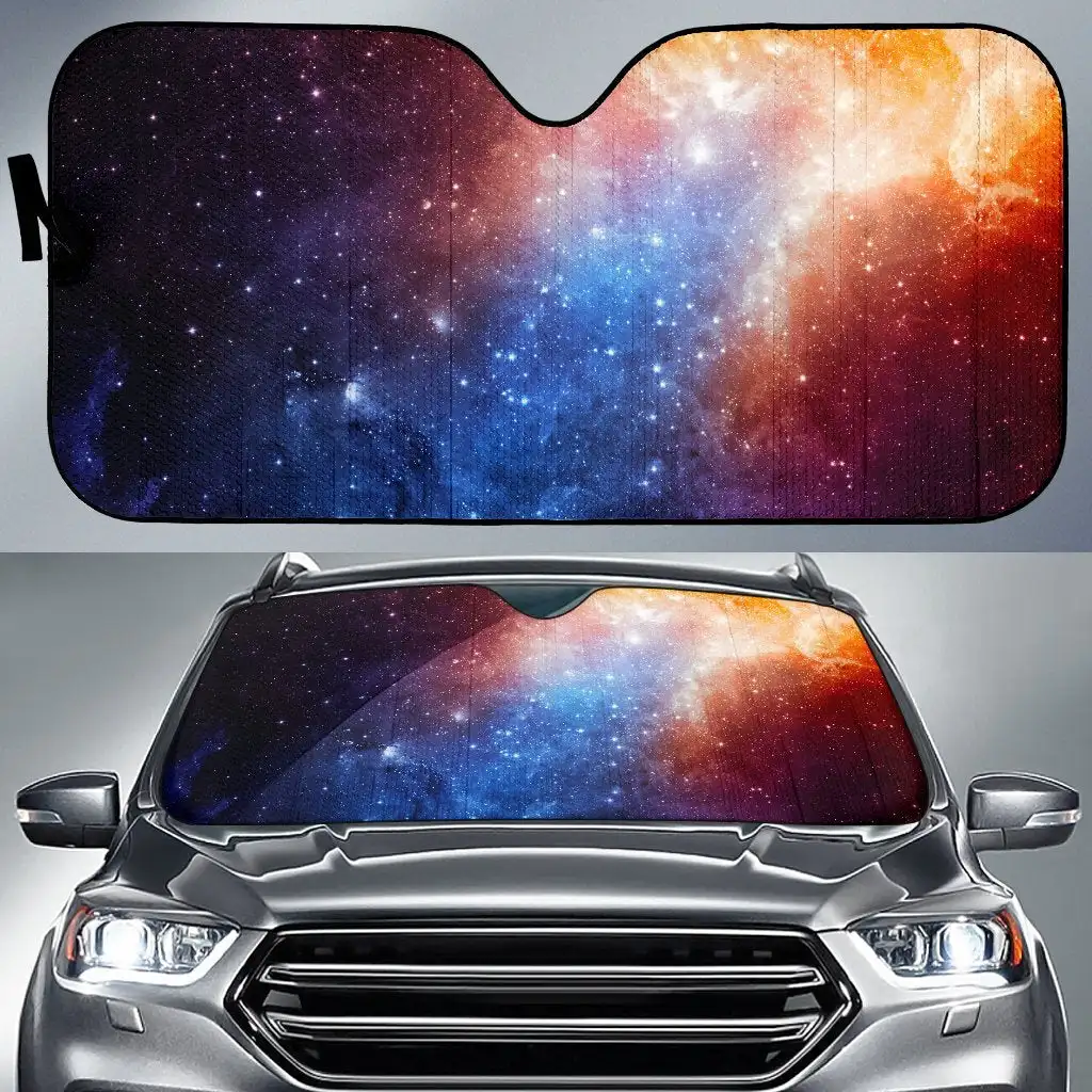 

Fiery Universe Nebula Galaxy Space Print Car Sun Shade