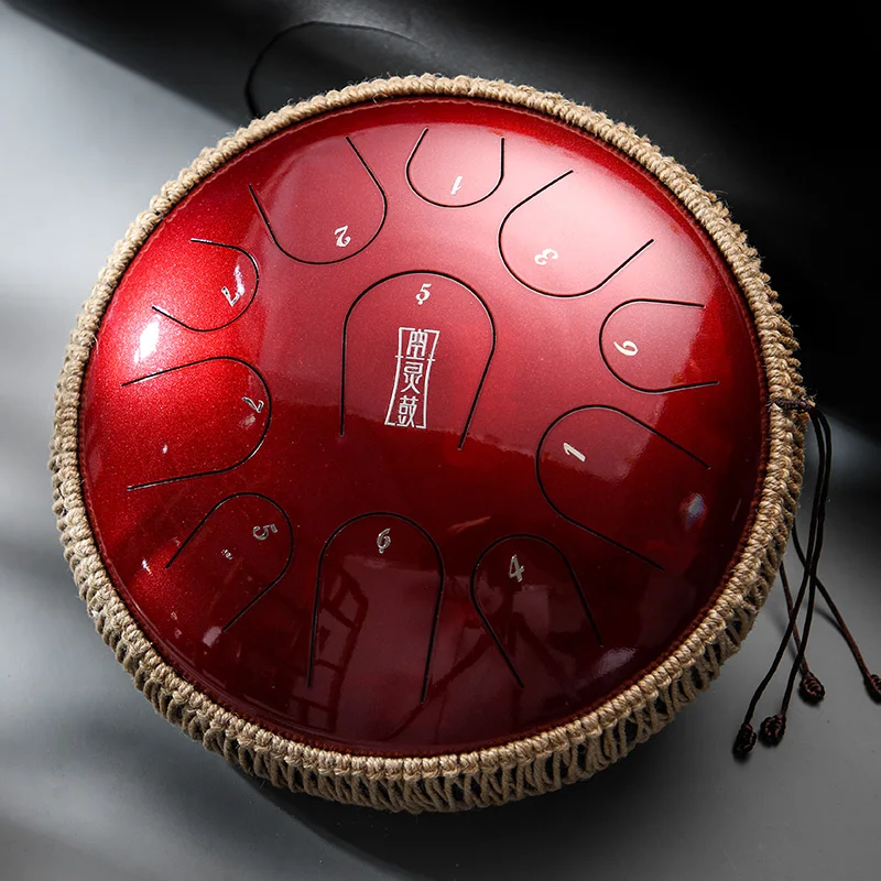 

13 Inch 11/15 Tones C/D Key Steel Tongue Drum Professional Electroplating Process Pearlescent Coating Drum Music Instrument Gift