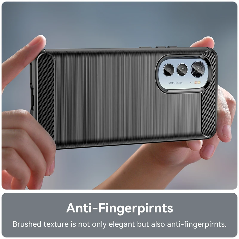 Enhanced Bumper Anti-Knock Silicone Carbon Fiber Phone Case