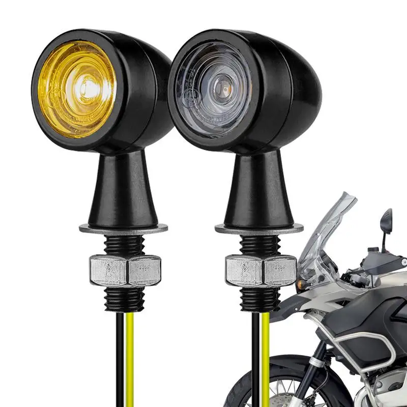 

2 шт., водонепроницаемые светодиодные мини-сигнальные лампы для мотоциклов