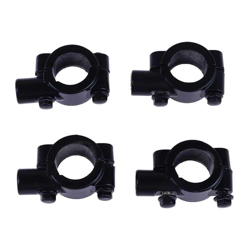 2pcs 22mm Handlebar 10mm 8mm 6mm Thread Motorcycle Mirror Mount Clamp Rear View Mirror Holder Adapter Black images - 6