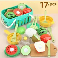 Fun Cutting Food, Fruit And Vegetable Toys, Pretending Food Toy Set, Suitable For Children, Girls, And Boys, Early Basic Skills 1