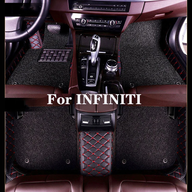 

High Quality Customized Double Layer Detachable Diamond Pattern Car Floor Mat For INFINITI G37 M25 M25L M30 M35 M45 QX30 QX50