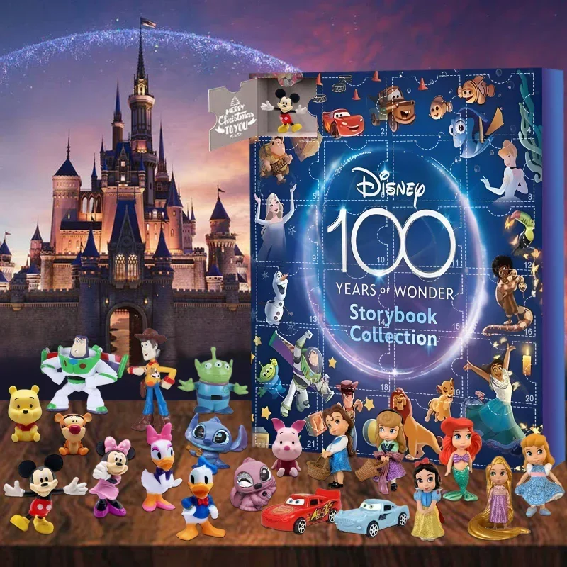 Disney Christmas Stitch Mickey Mouse Gift Box Kids 24 Days