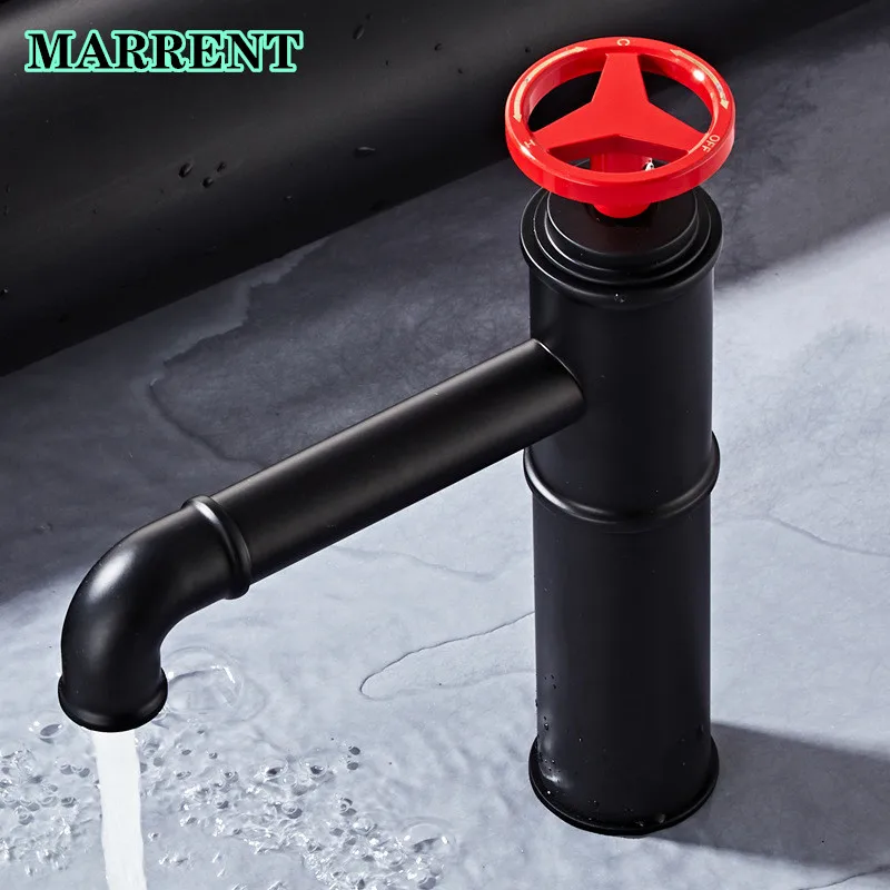 

Промышленный смеситель для раковины, кран из качественной латуни с одной ручкой для горячей и холодной воды, для ванной комнаты