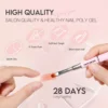 Morovan Poly Gel Nail Kit Starter Kit: 6 Colors with U V Lamp Complete Nail Extension Poly Gel Kit for Beginners 6