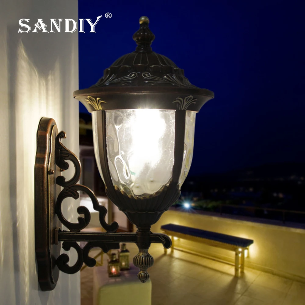 Fabbrica Zhongshan Applique Da Parete Vintage In Alluminio Pressofuso Per Esterni Da Giardino Illuminazione Paesaggistica Illuminazione Europea