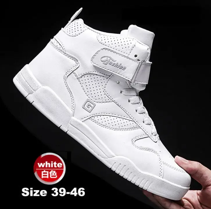 

Men Fashion Casual Shoes Outdoor Comfortable white Sneakers 2024 New Autumn Winter Popular Hight-Top Walking Shoes High Quality