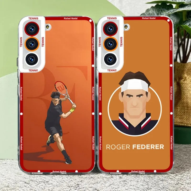 Custodia Per Telefono Tennis Superstar Hitachi Nadal Trasparente Per Samsung S23 Ultra S22 S21 S20 Fe A13 A52 A53 A32 A31 A51 A22 Cover