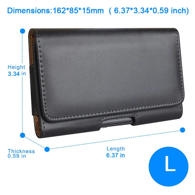 Universal Leather Cell Phone Belt Clip Holster Pouch