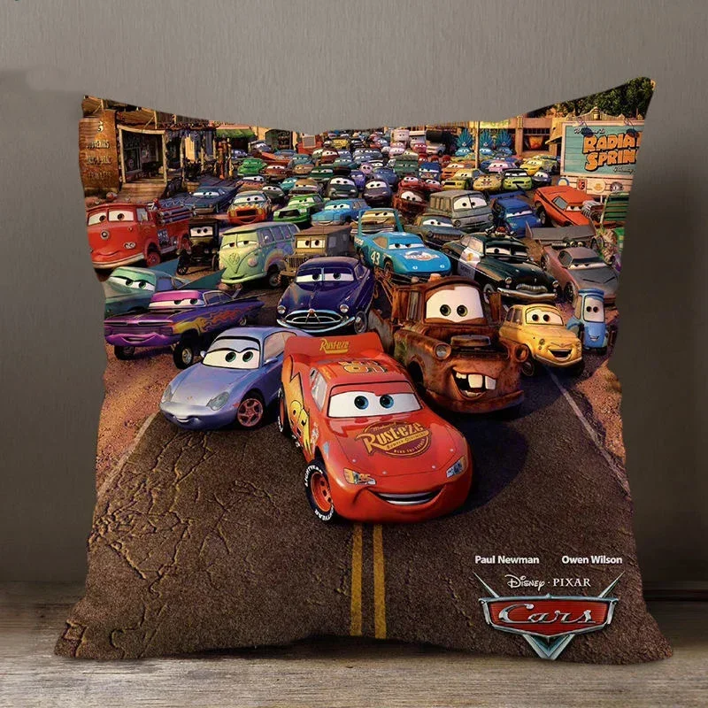 Cushion Cover Pillow Case Cover Disney Decorative Pillowcase Cushion Cover Car Lightning McQueen Sofia Princess Pillow Case 40x40cm 45x45cm