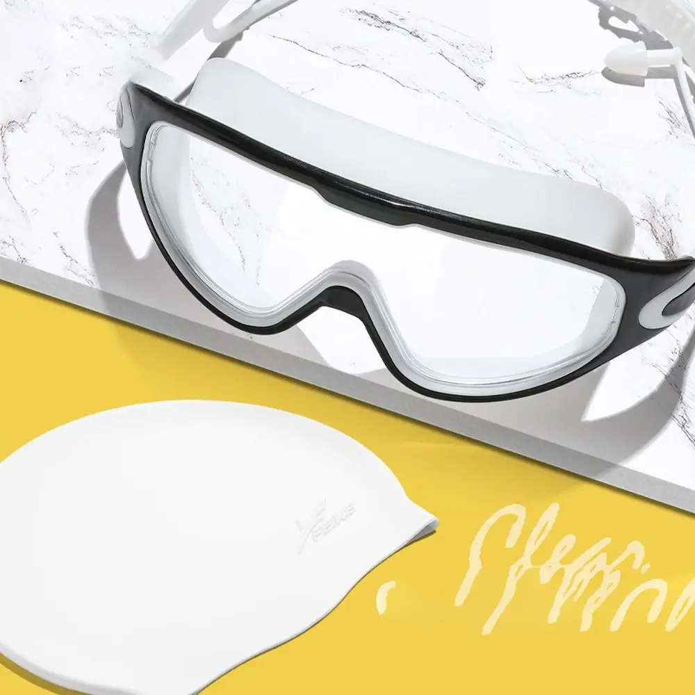 Fashion Waterproof Anti-UV Wide Vision Big Frame Silicone Diving Eyewear Swimming Glasses Swim Eyewear Swimming Goggles