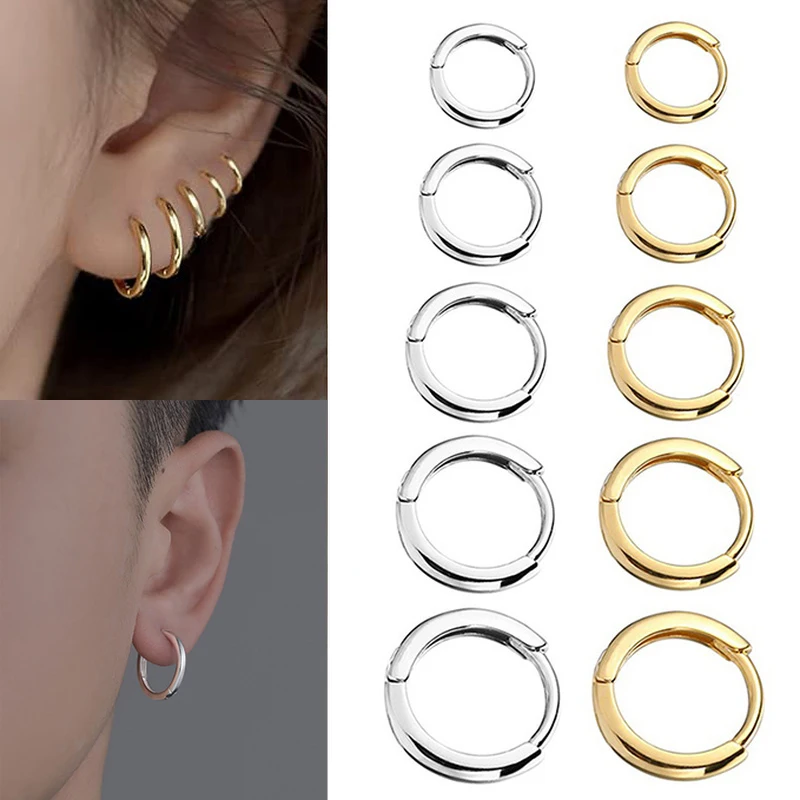 Sleek Stainless Steel Small Hoop Earrings 8-20mm