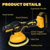 Cordless Car Buffer Polisher For Dewalt 20V Battery 8-Speeds Car Polishing For Car Detailing/Polishing/Waxing/Scratch Removing 5