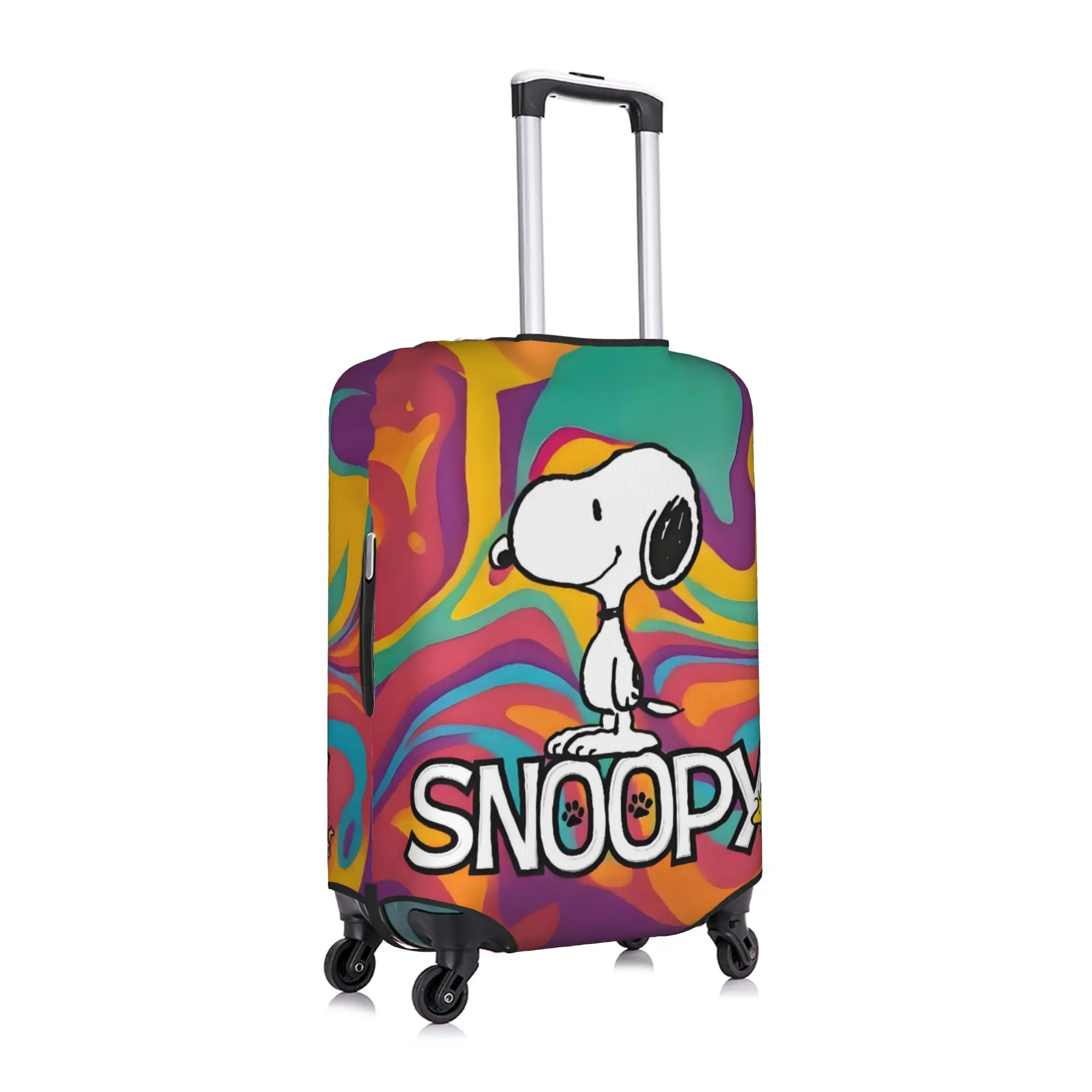 Copertura per valigia personalizzata con cartone animato Snoopy, antipolvere, a tema cane anime kawaii, protezione per bagagli da 18-32 pollici - immagine 2